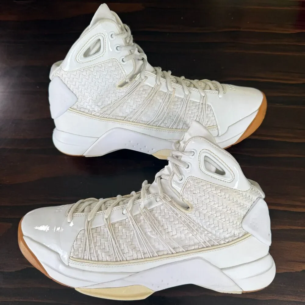 Nike Hyperdunk Lux White Gold Gum 2016 818137-100 Men's Sneakers Size 11